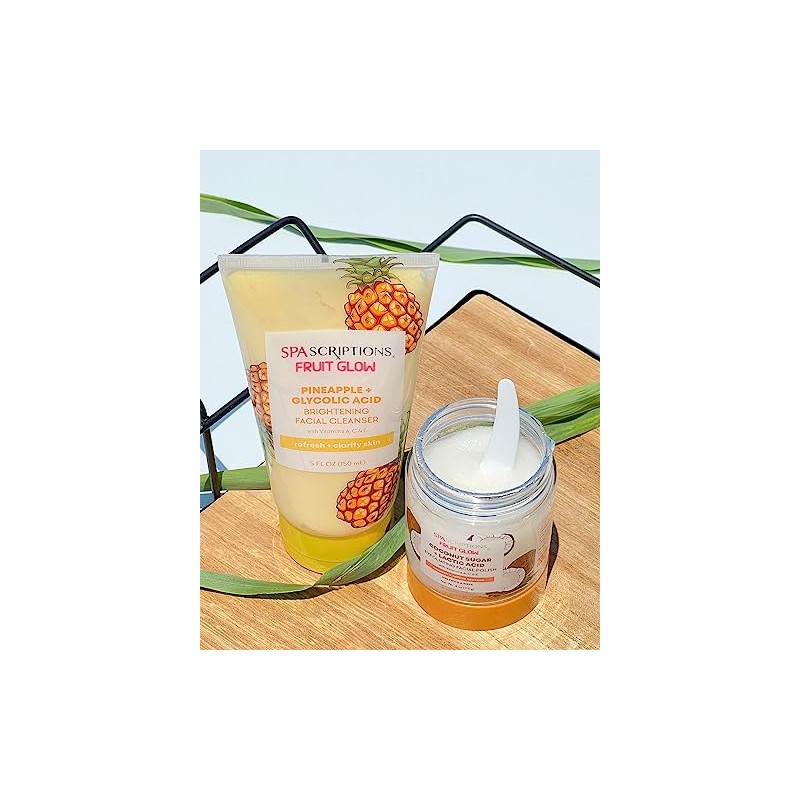 Fruit Glow - Esmalte facial exfoliante de azúcar de coco