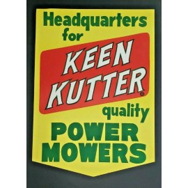 Keen Kutter Old Keen Kutter Power Mowers Hardware Store Paper Sign Unused NOS   89