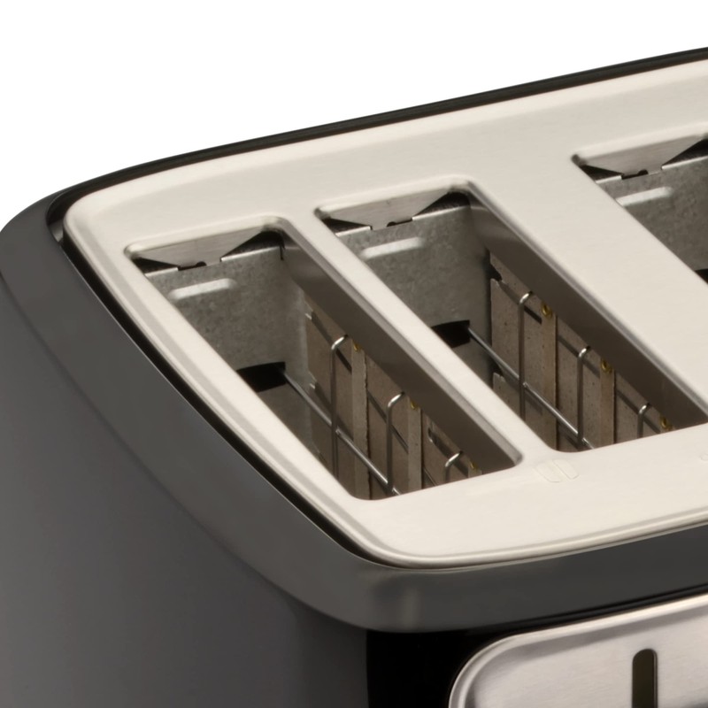 Toastmaster 4-Slice Cool Touch Toaster, Black with Stainless