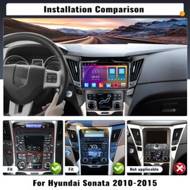 UNITOPSCI 2G+32G Android 13 Car Stereo for Hyundai Sonata 2010-2015 Wireless Apple CarPlay Android Auto 9 Inch HD Touch Screen GPS Navigation Bluetooth Mirror Link WiFi FM WiFi SWC+ Bakup Camera Mic