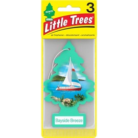 Little Trees Cardboard Hanging Car, Home & Office Air Freshener, Bayside Breeze (Pack of 6)