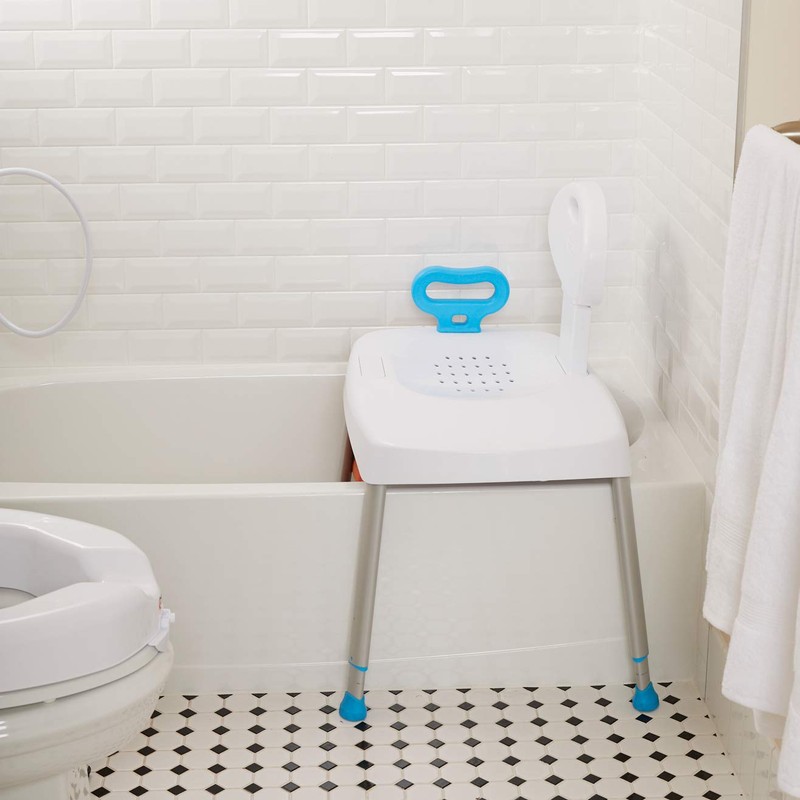 Carex Easy Transfer Shower Bench - Shower Chair for Elderly