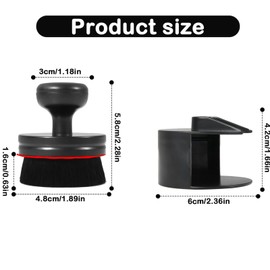 ANBOO Tyre Brush, Car Tyre Shine Applicator, Tyre Dressing Applicator, Tyre Shine Tire Detailing Brush, Tyre Brush Stand for Car Detailing Cleaning Service (Red)