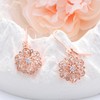 Sterling Silver Dangle Hoop Earrings Charms Knot Flower Rose Gold