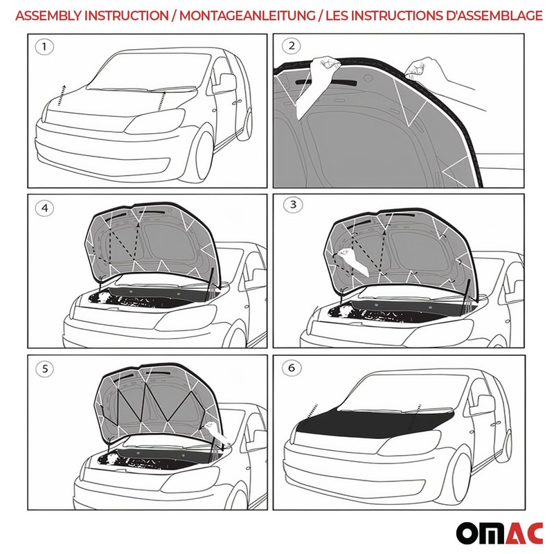 OMAC Car Bonnet Mask Hood Bra for RAM ProMaster 2014-2026