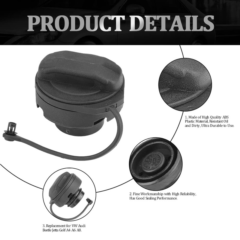 Keenso Car Fuel Cap, Car ABS Plastic Fuel Tank Cover