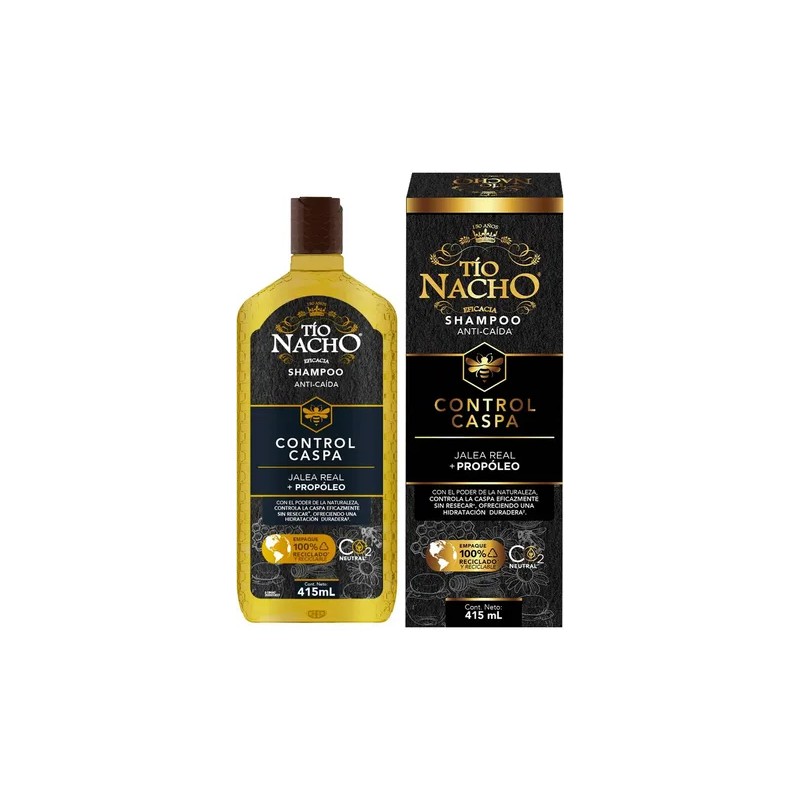2 Pzas Shampoo Tio Nacho Control Caspa Jalea Real Y
