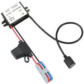 YABOANG DC Voltage Converter 12/24/36/48V to 5V 3A 15W MAX, DC-DC Converter Buck 10-60V to 5V, DC-DC Converter with Waterproof Fuse and Terminal Strip, Automatic Down Voltage Regulator