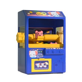 Mini Doll Claw Machine Emulational Music Light Doll Grabber Machine Educational Toy for Kids Blue