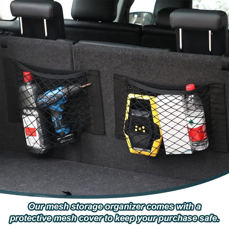 Car Boot Net Bag, Pack of 2, 60 x 25