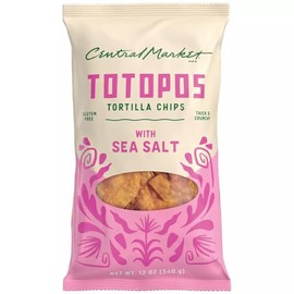 Central Market Totopos Tortilla Chips - White Corn & Sea Salt 12 oz 2 bags