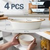 ONEMORE Au Gratin Baking Dish Oval Ceramic White Small Casserole