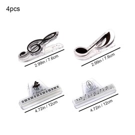 4 Pack Sheet Music Holder Clip Piano Music Stand Universal for Sheet Notes Ideal for Musicians and Students