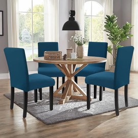 Sufdari Dining Chair Covers,Kitchen Chair Cover,Parsons Chair Slipcover,Spandex Chair Protectors for Dining Room Stretch Chairs Cover Set of 4 -Teal Blue