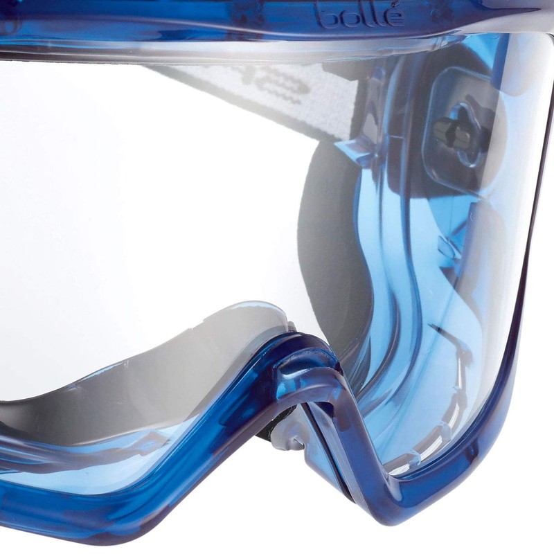 Bolle SUPBLAPSI PC Lens AS/AF with PVC Ventilated Frame, Clear/Blue