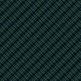 Wilmington Prints - Garden Gate Roosters - Diagonal Plaid - Teal