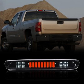 ALLGOOD LED 3rd Third Brake Light, Compatible with Chevy Silverado/GMC Sierra 2007-2014, High Mount Rear Stop Light Cargo Lamp, Smoky Lens Black Housing Type I