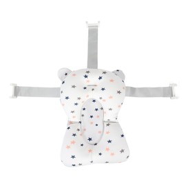 Baby Bath Pad, Breathable Soft Sink Baby Bath with Connectable Bath Mat, Baby Bath Seat, Baby Bathtub Mat, Adjustable Nonslip Newborn Toddler Bath Cushion for 0 to 12 Months