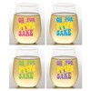 Wine-Oh! Set of 4 Stemless 16 oz Shatterproof PLASTIC Wine