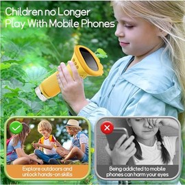 Fabater Microscopio para niños, microscopio de Mano con Zoom de 1000X y Pantalla de 2 Pulgadas, cámara portátil, Ideal para cumpleaños de niños de 3, 4, 5, 6, 7, 8, 9, 11 y 12 años (White) (Orange)