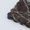 Kesoniku Square Marble Decorative Tray with Scalloped Edge, Luxury Natural