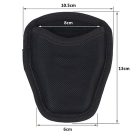 ROCOTACTICAL Open Top Nylon Single Handcuff Case, Quick Release Open Cuff Case, Cuff Holder for Law Enforcement Duty Belt Military Standard Cuff Pouch with Belt Loop, Fits Most Chain or Hinged Cuffs