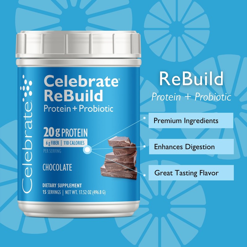 Celebrate Vitamins Rebuild Protein Powder with Probiotics & Prebiotics -