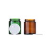 4 Pcs 3.4 oz Amber Glass Jars with Lids and