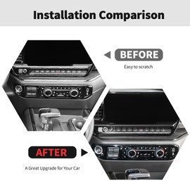 RT-TCZ Center Control Dashboard Panel Cover Trim Accessories for Chevy Silverado/GMC Sierra 1500 2500 3500 2022 2023 2024 2025 (Carbon Fiber)