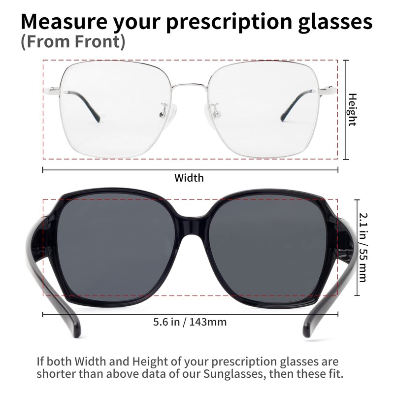 Face Shadow Women's Polarised Over Sunglasses for Glasses Wearers, UV
