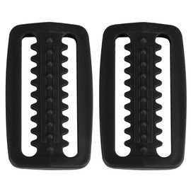 Baxnore 2PCS ABS Diving Weight Belt Buckle, Slide Keeper with Teeth, Non Slip Secure for 2 Inch Webbing Diving Freediving Water Sports
