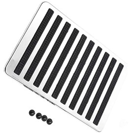 kashaipu Alfombrilla de pie de metal para reposapiés con pedal, apta para el interior del coche/camión, antideslizante, universal, kit de almohadillas para pies