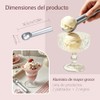 4PCS Cuchara Para Helado,2 Negros + 2 Plateados Cuchara Helado