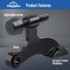 HOMOTEK 3 Pack Hinge Pin Black Door Stopper,Adjustable Deluxe Heavy
