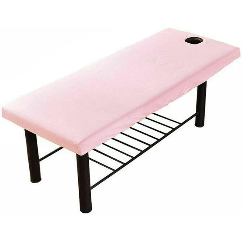 Massage Table Sheet, 27.56x74.8" Massage Bed Cover with Face Hole,Elastic