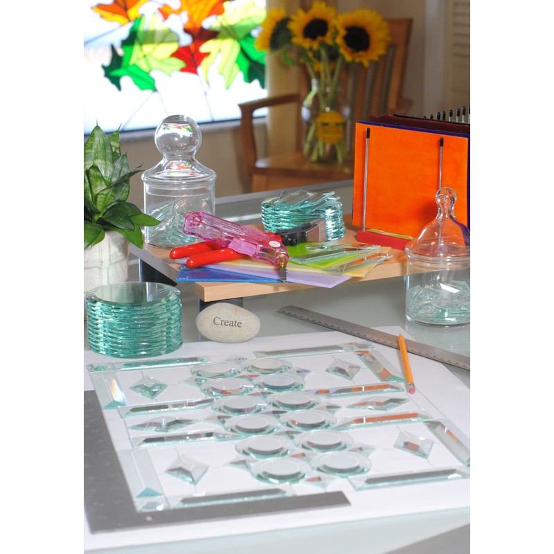 4" x 6" Beveled Glass Rectangle - 10 Pieces