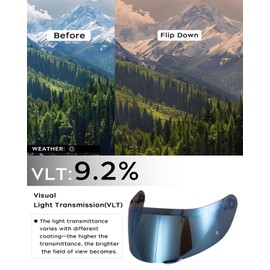 Soman K1S Visor, Tinted K5S K3SV Shield Replacement Compatible with K5S K3-SV(ML-L-XL-XXL) K1S (L-XL-XXL) UV Protection (Silver)
