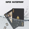 ASYKNM Waterproof Plastic Poker Cards - Black Diamond Design -