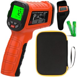 MOONASCEND 30:1 Infrared Thermometer Gun, -58°F to 2732°F Non-Contact Laser Temperature Gun for Cooking, Pizza Oven, Reptile, Griddle, Digital Heat Gun for HVAC and Industrial Use.