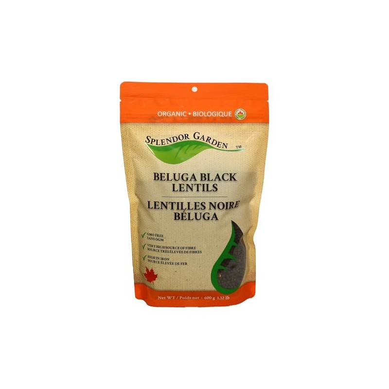 Organic Beluga Black Lentils - 600g