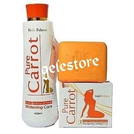 Pure carrot  flawless kojic  balance Whitening lotion, 450mlx 1 & Soap X 1