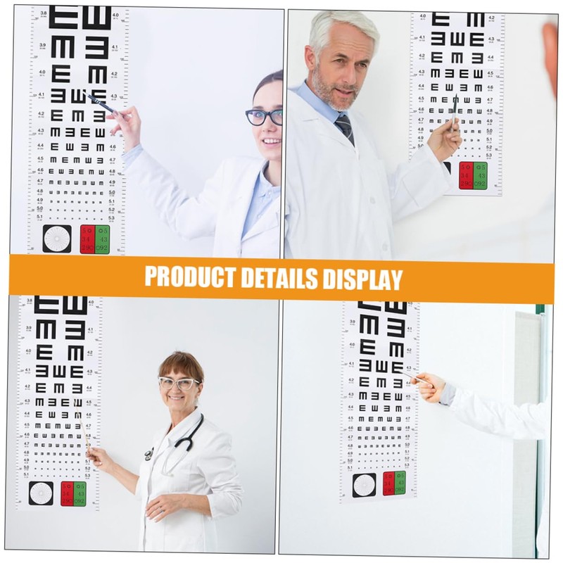 ULTECHNOVO 2pcs Visual Eye Test Chart Wall Hanging Easy to