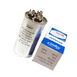 CD35+5X370R, PRCD355 Air Conditioning HVAC Round Dual Motor Run Capacitor 35 + 5 MFD 370 Volt