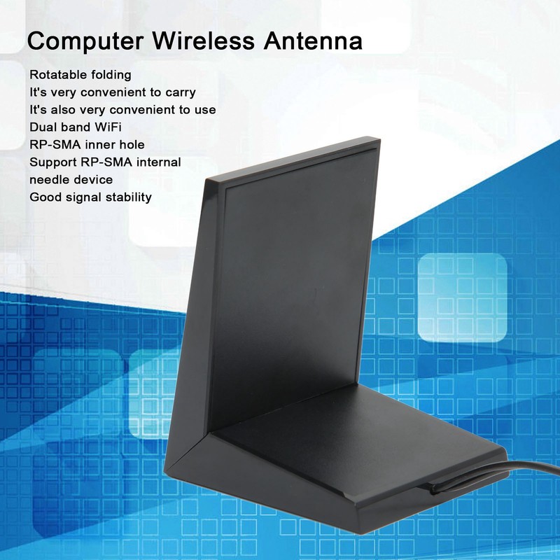 Computer Wireless Antenna RPSMA Rotatable Fold Dual Band Wifi Good
