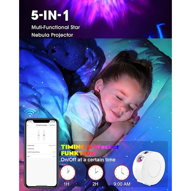 Galaxy Projector for Bedroom, Star Projector,Smart APP & Voice Control