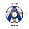 SALI 10 Pack Ceramic Flap Disc 40 Grit 4.5" X