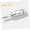 KONTONTY 4pcs Metal Headphones Adapter Silver Male to Female Headphone