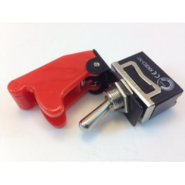 HEAVY DUTY ON/OFF DPST 4P TOGGLE SWITCH 20 AMP 125VAC WITH POSITION COVER COLOR (RED)