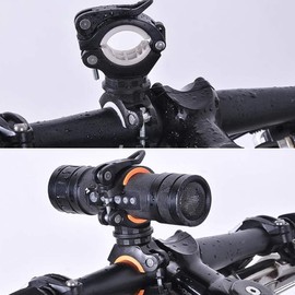 Bicycle Light Holder, Pack of 2 Bicycle Torch Holder 360 Degree Rotatable Universal Bicycle Lamp Holder for Mountain Bike and Bicycle LED Light Holder, Action Camera, GPS and Others