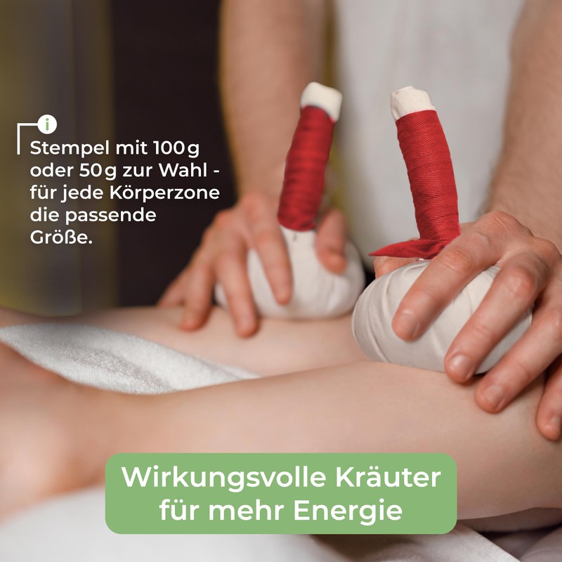 MASSAGE-EXPERT Herb Stamp Energy Large [2 Pieces Each 100 grams],